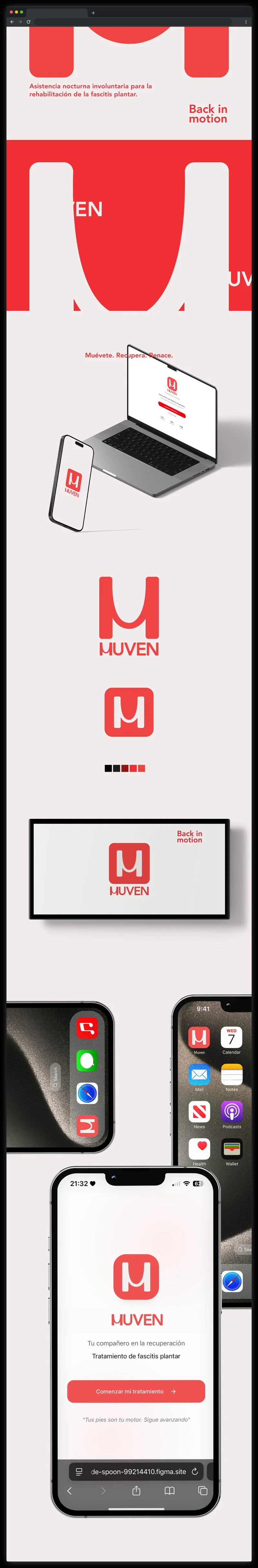 Identidad de marca para Muven, dispositivo wearable de wellness